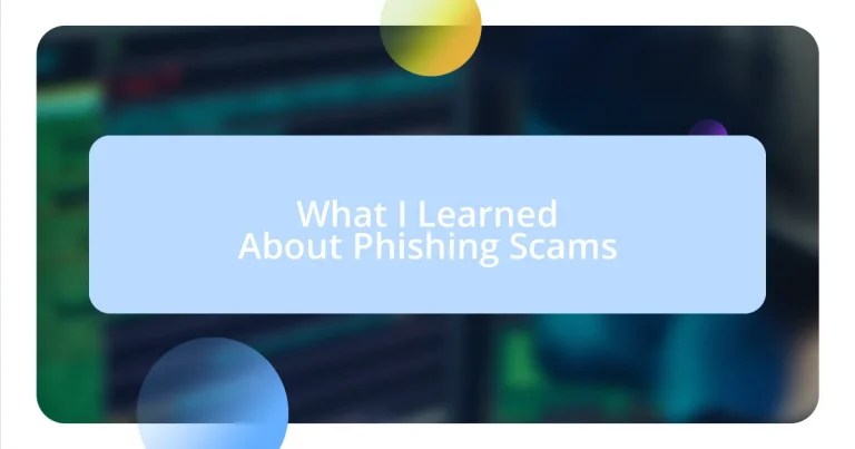 What I Learned About Phishing Scams